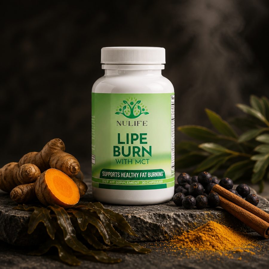 Lipe Burn bottle with its botanical ingredients